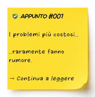 I problemi di un sito non sempre fanno rumore. Ma si pagano.