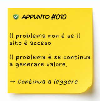 I problemi di un sito non sempre fanno rumore. Ma si pagano. I problemi di un sito non sempre fanno rumore. Ma si pagano.