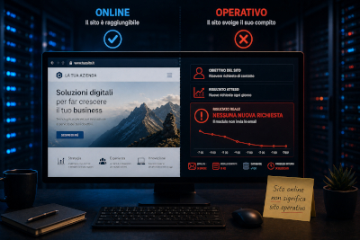 Un sito online non è necessariamente un sito operativo