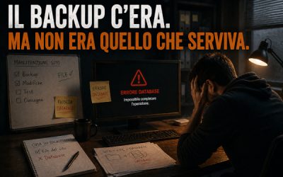 Il backup c’era. Ma non era quello che serviva.