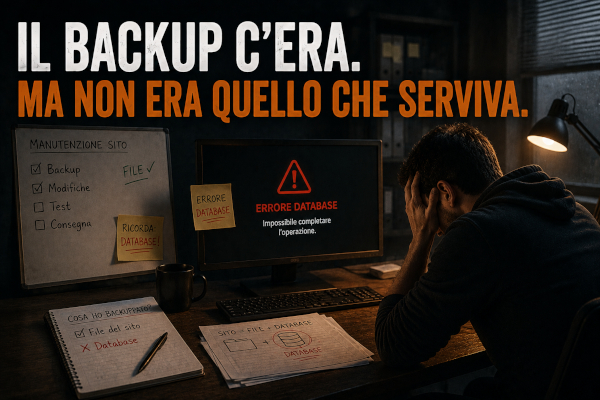 Il backup c’era. Ma non era quello che serviva.