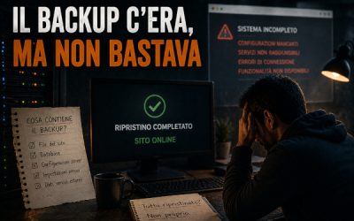 Il backup c’era, ma non bastava