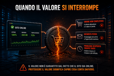 Un processo digitale interrotto mentre il sito continua a funzionare