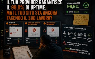 Il tuo provider garantisce il 99,9% di uptime. Ma il tuo sito sta ancora facendo il suo lavoro?