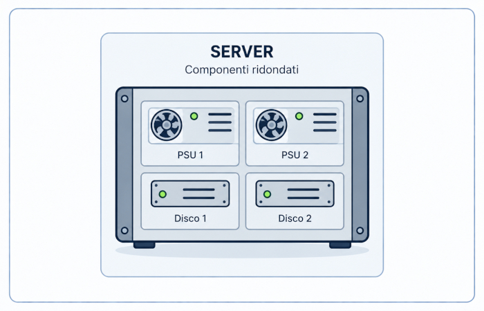 Ridondanza dei componenti all'interno di un server